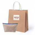 Nécessaire en sac kraft avec autocollant personnalisé pour les détails de la fête des mères