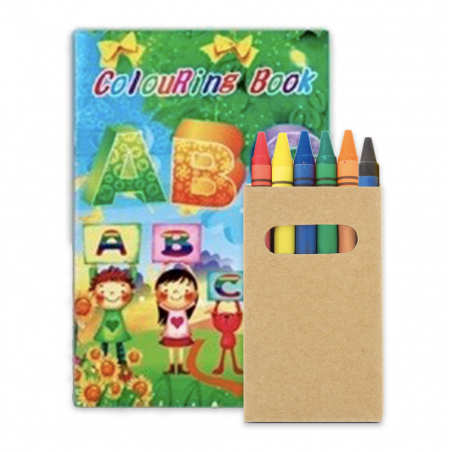 Livre de coloriage avec autocollants et crayons de couleur pour cadeaux pour enfants bon marché