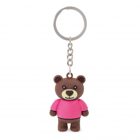 Porte-clés dans un sac en tissu avec un autocollant de baptême personnalisable pour une fille