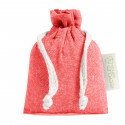Porte-clés dans un sac en tissu avec un autocollant de baptême personnalisable pour une fille