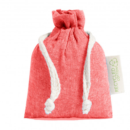 Porte-clés dans un sac en tissu avec un autocollant de baptême personnalisable pour une fille