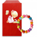Bracelets pour filles avec perles colorées et adhésif dans enveloppe kraft