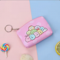 Portefeuille kawaii rose avec fermeture éclair pour détails, événements et fêtes