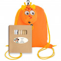 Couleurs avec étui avec autocollant personnalisé dans le sac à dos girafe pour enfants détails mariages