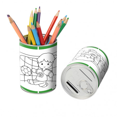 Coffret de crayons de coloriage sur le thème du football