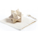 Jeu de réflexion étoile dans un sac en tissu avec autocollant de communion pour fille