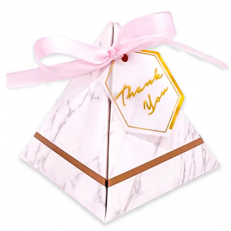 Coffret cadeau triangulaire en carton