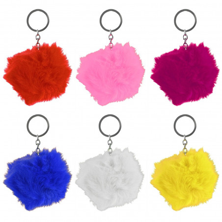 Porte-clés pompon en peluche pour cadeau