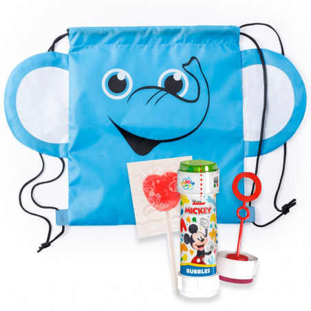 Disney pompero avec sucette dans un sac à dos éléphant pour les détails des enfants