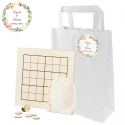 Sudoku en bois avec sac kraft et adhésif personnalisé
