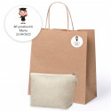 Nécessaire en sac kraft avec adhésif personnalisé pour les détails de graduation fille