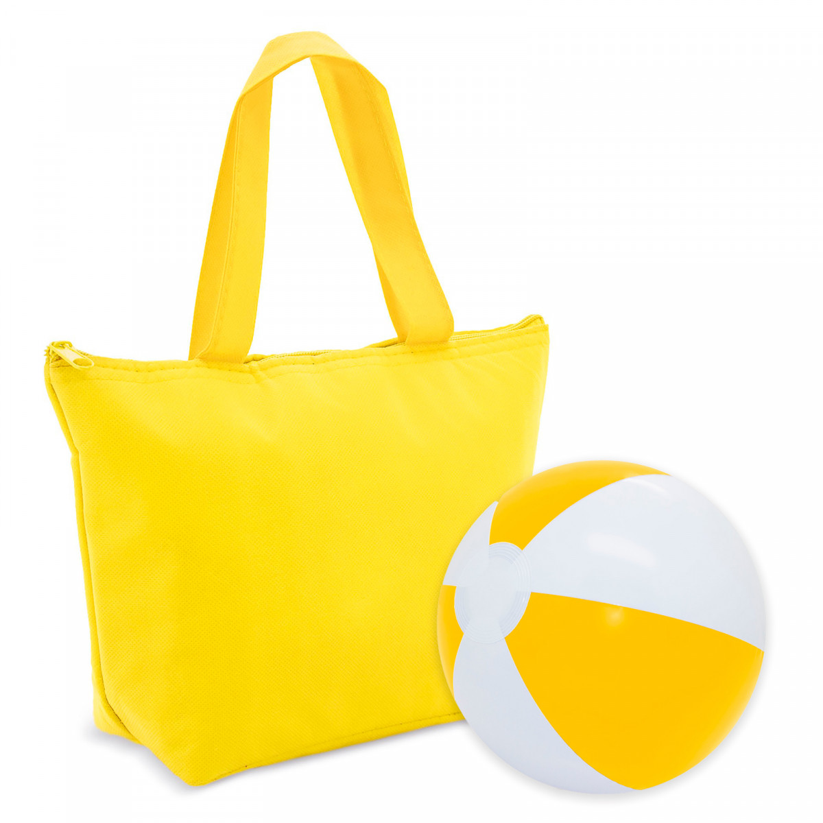Sac de plage et ballon de plage pour les détails