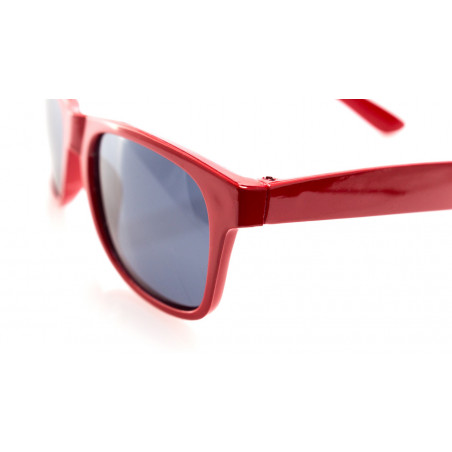 Lunettes de soleil pour enfant rouges avec sucette en forme de cœur et autocollant personnalisé de graduation