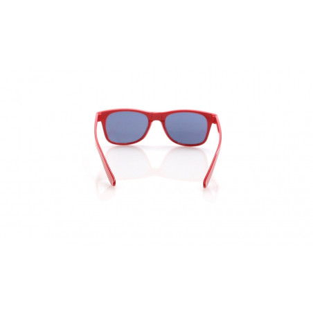 Lunettes de soleil pour enfant rouges avec sucette en forme de cœur et autocollant personnalisé de graduation