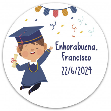 Adhésif personnalisé de 3 cm pour la graduation d'un enfant