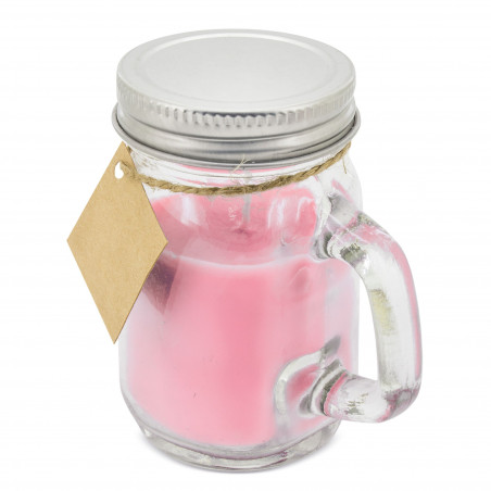 Bougie parfumée avec un autocollant de communion personnalisé
