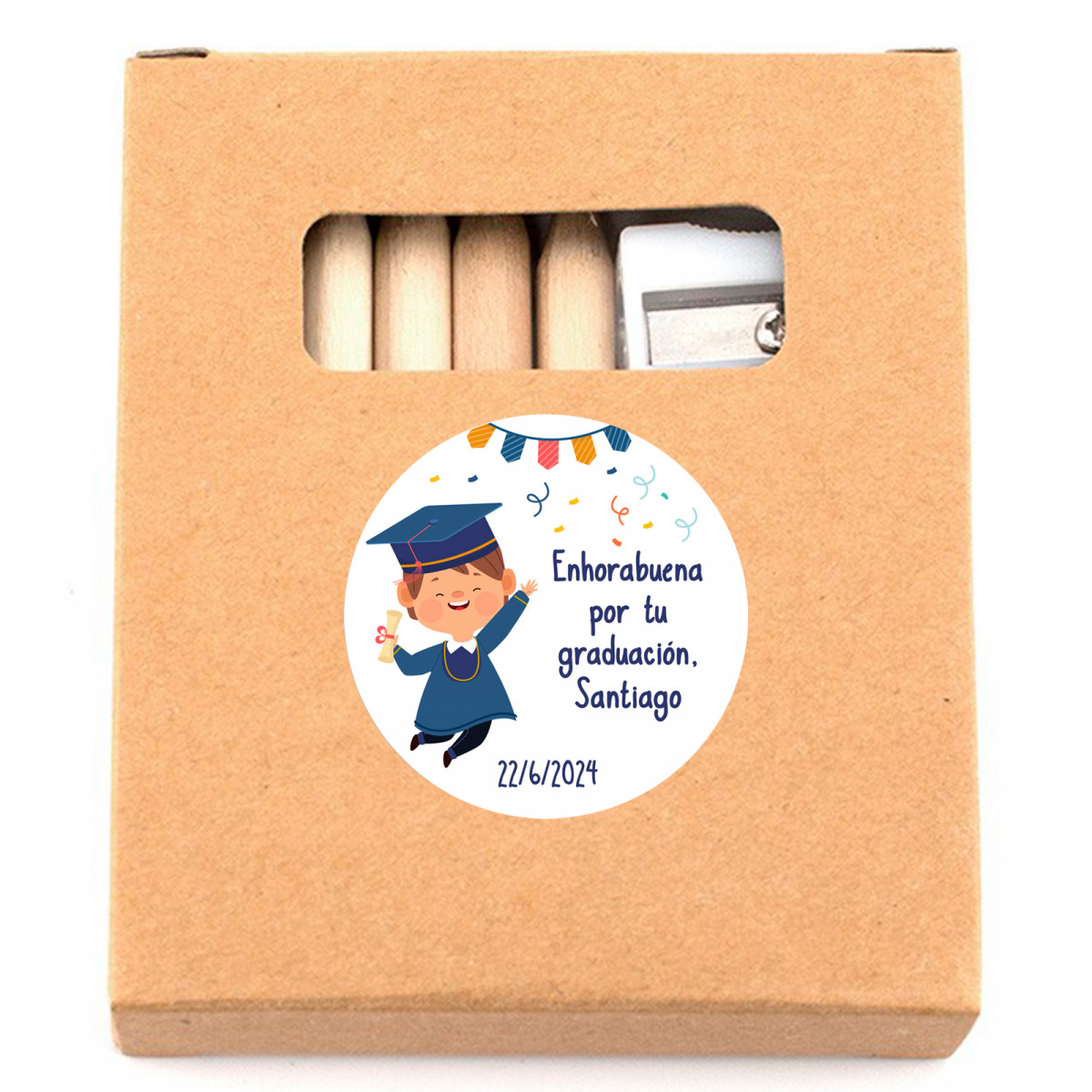 Set de coloriage avec autocollant personnalisé de graduation pour enfant