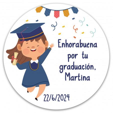 Tasse en verre avec autocollant de graduation personnalisé pour fille