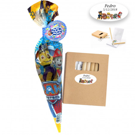 jouets chiots sac avec autocollant cadeaux enfants