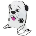 Sac à dos en forme de chien avec des crayons