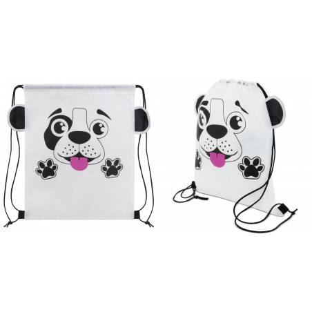 Sac à dos en forme de chien avec des crayons