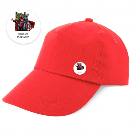 Casquette 100% coton avec badge personnalisé