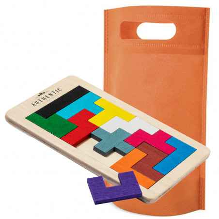 Puzzle Tetris pour enfants en bois avec pochette cadeau
