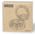Boîte à bijoux en bambou avec miroir personnalisé avec autocollant pour baptêmes
