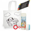 Sac de coloriage pour enfants avec Bluey pompero et bingo