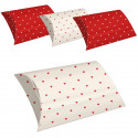 Lot de 4 boîtes de taille M avec des coeurs imprimés en rouge et blanc.