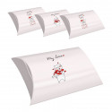 Set de 4 boîtes taille M de chatons avec des phrases d'amour