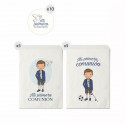 Set de 10 enveloppes en papier 13x16 avec des autocollants de communion pour garçon