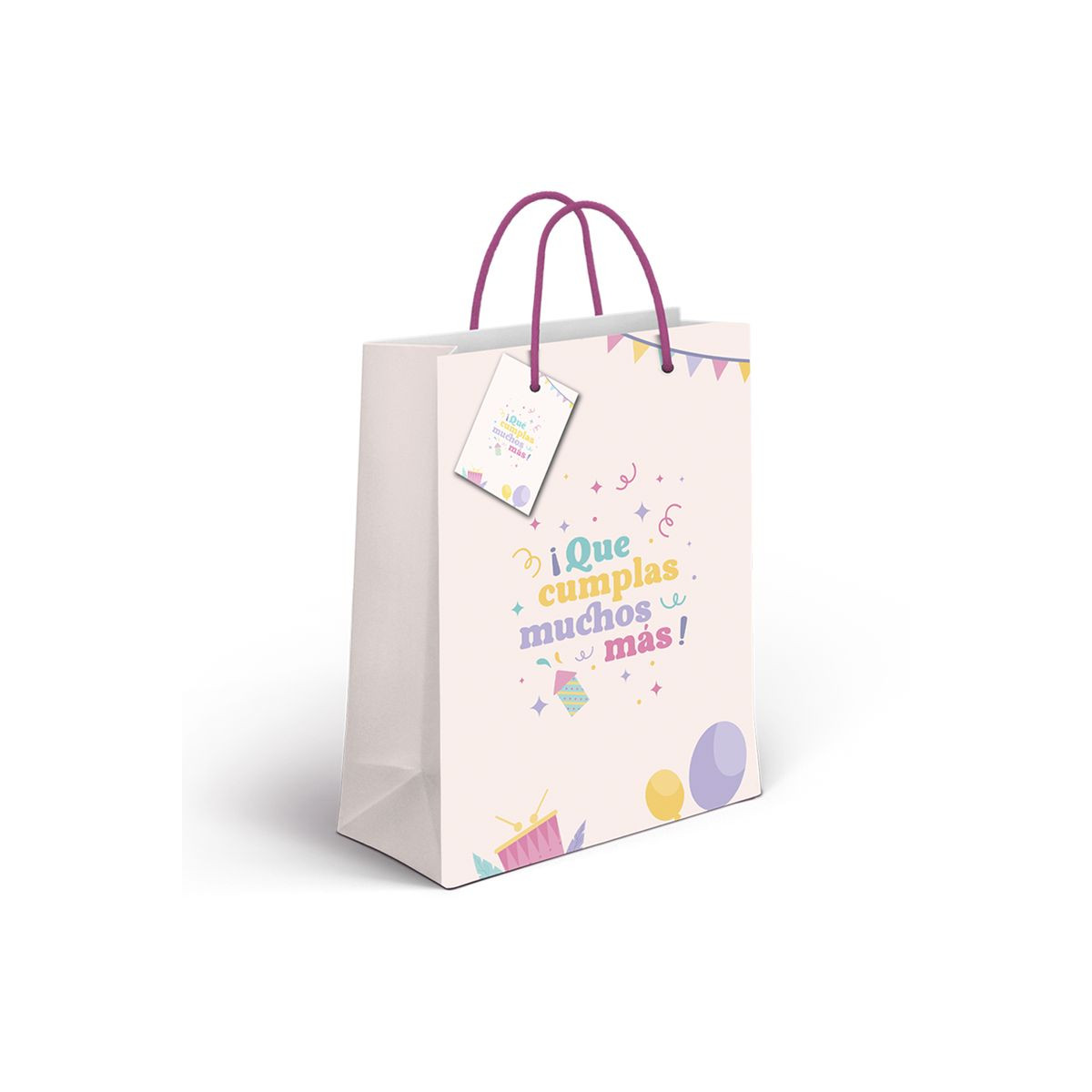 Sac en papier d'anniversaire avec message