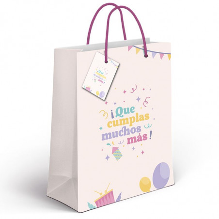Sac en papier d'anniversaire avec message
