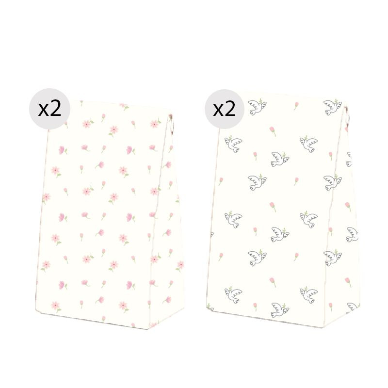 Set de 4 sacs pour communion fille taille M