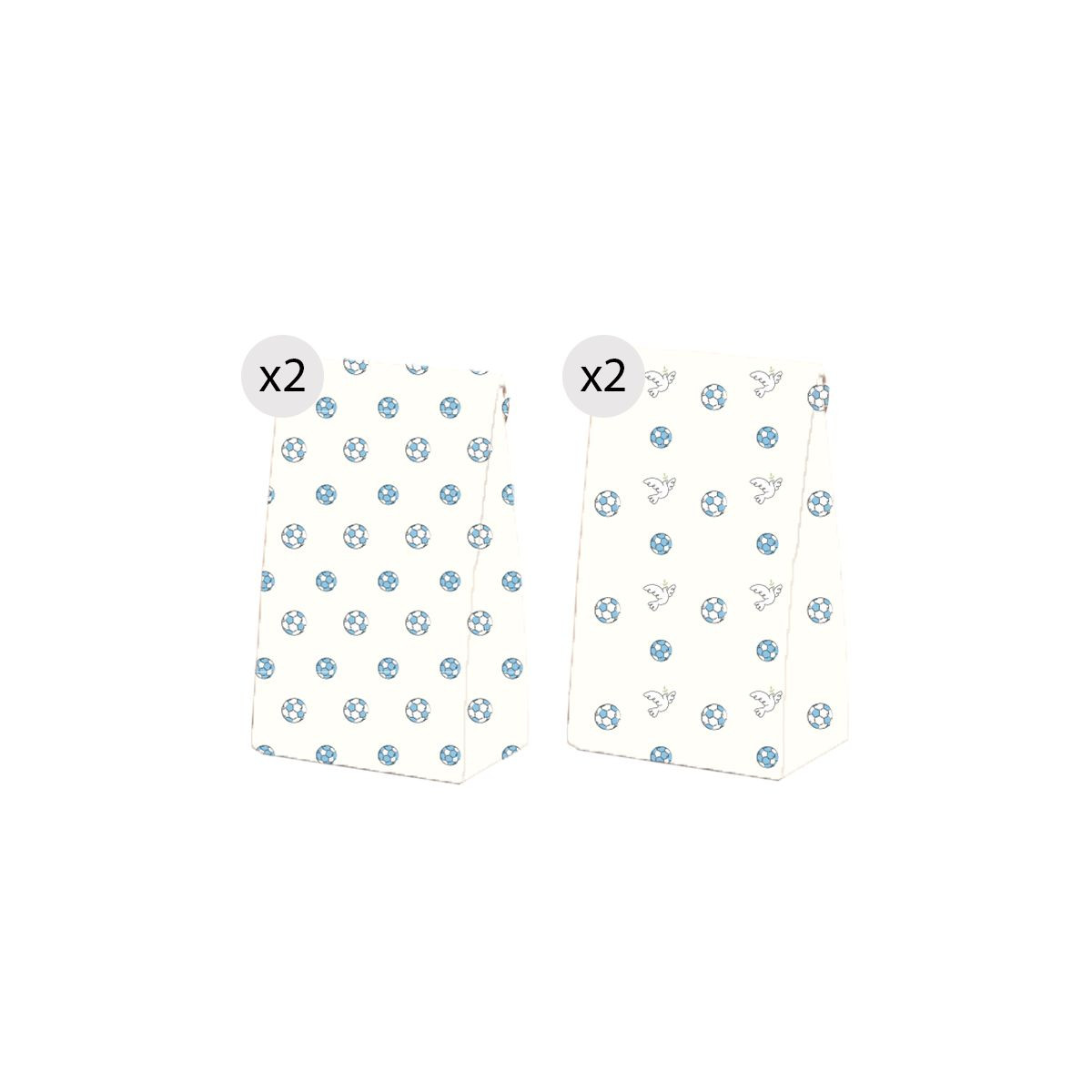 Set de 4 sacs pour la communion enfant taille M