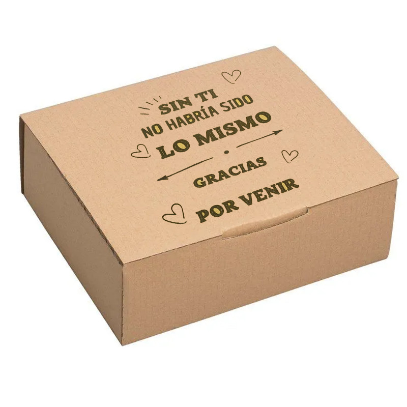 Boîte avec phrase de remerciement