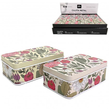 Boîte en métal à fleurs