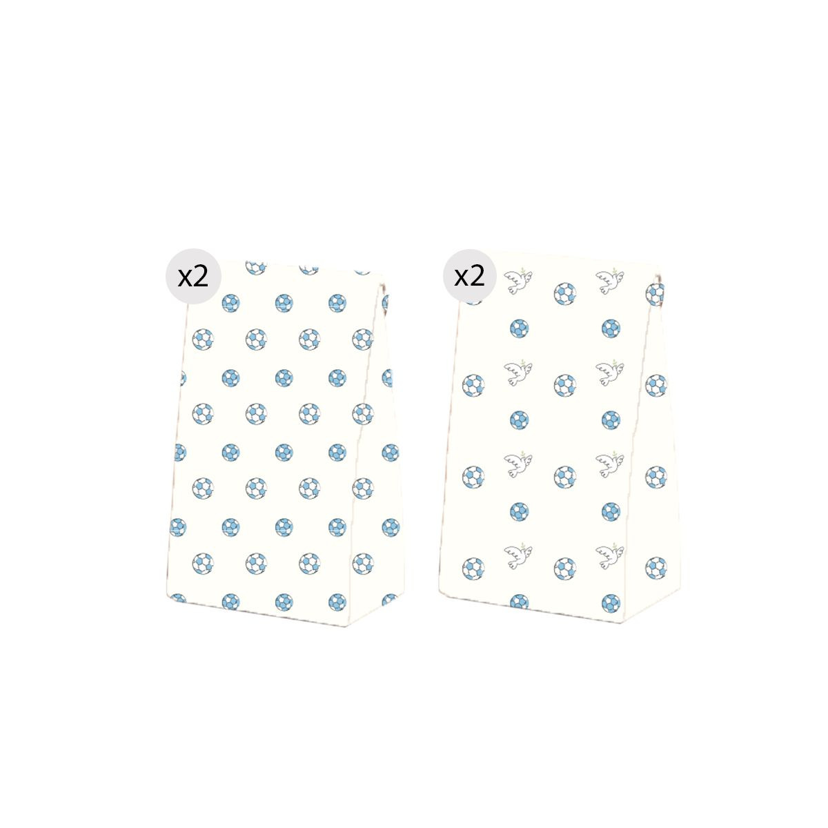Pack de 4 sacs pour la communion d'un garçon