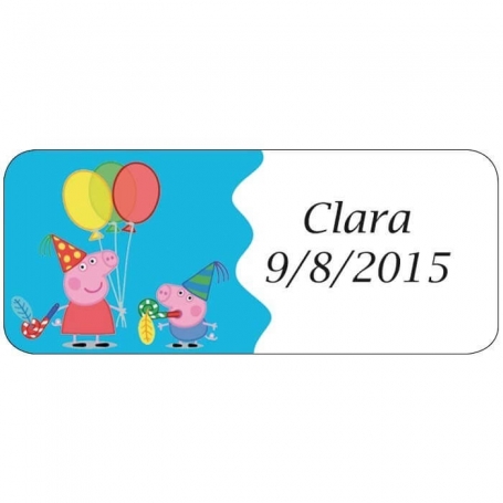 Etiquettes anniversaire peppa pig