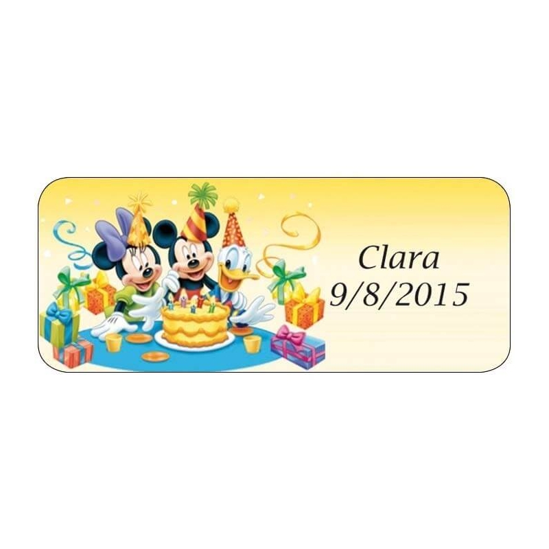 Etiquettes mickey pour anniversaires