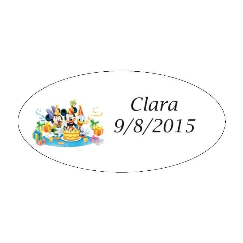 Etiquettes Ovales Anniversaire Mickey Etiquettes Ovales Anniversaire Mickey