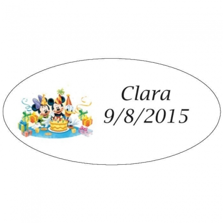 Etiquettes Ovales Anniversaire Mickey