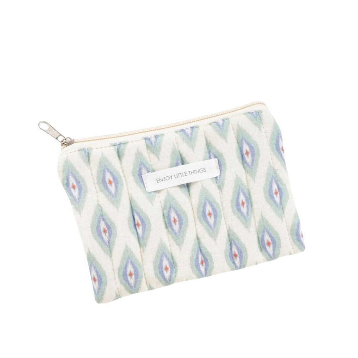 Trousse en coton avec des motifs géométriques