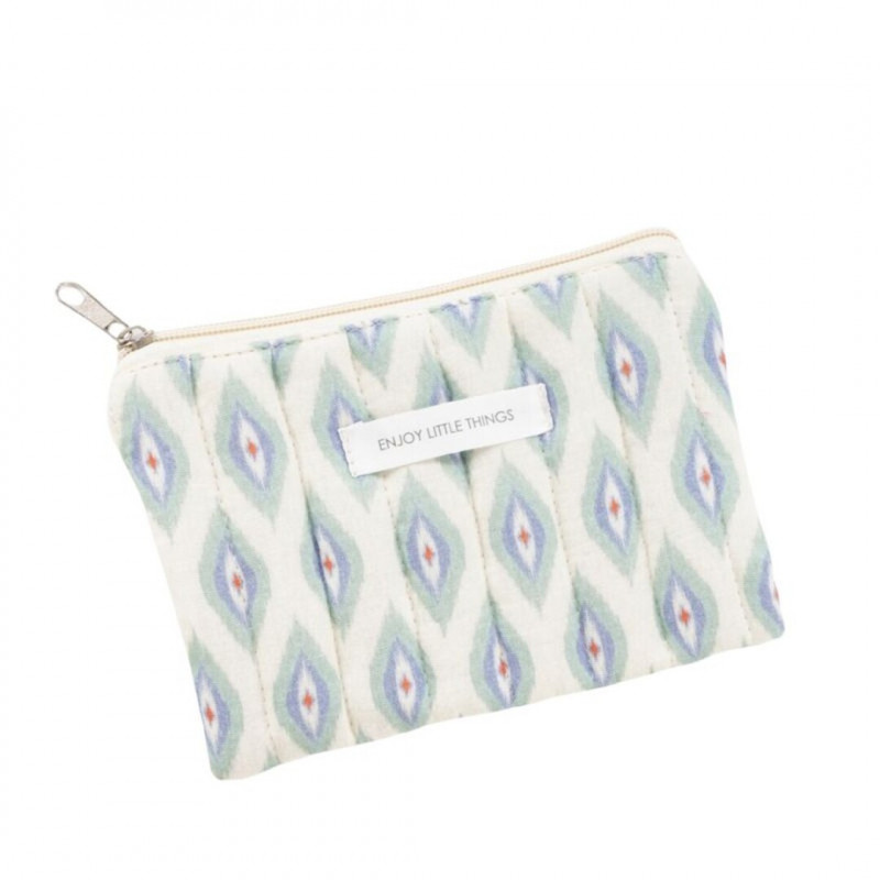 Trousse en coton avec des motifs géométriques