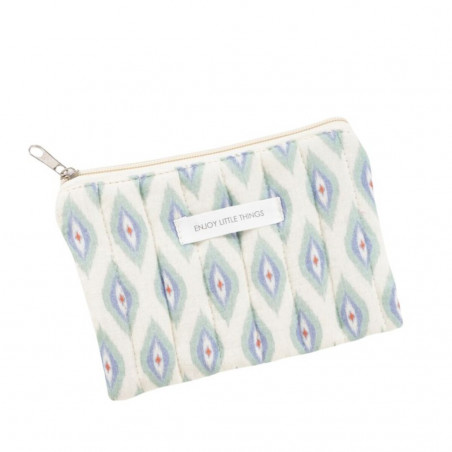Trousse en coton avec des motifs géométriques