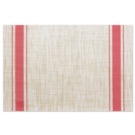 Nappe lavable et enroulable de couleur naturelle avec des bandes de couleur au choix