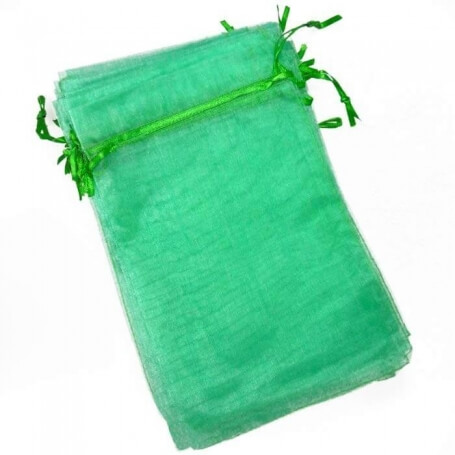 Pochette En Organza Pas Cher Vert 13x22