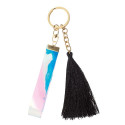 Porte-clés holographique avec pompon à offrir
