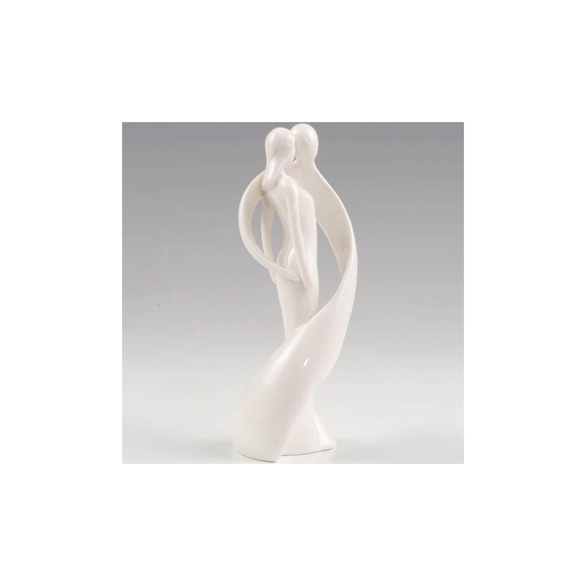 Figurine Mariés Tendre Baiser – 18 Cm – Noir Et Blanc